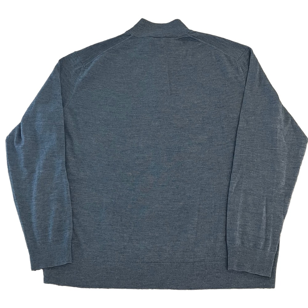 UNTUCKit Belguardo 1/4 Zip Pullover Sweater Mens XXL Blue Extra Fine - Picture 5 of 11